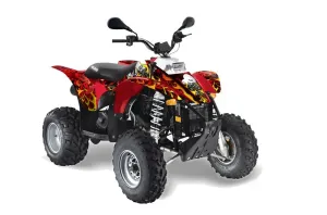 Polaris Trailblazer 350 ATV Graphic Kit - 1985-2009 Motorhead Red