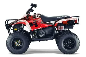 Polaris Trailboss 330 ATV Graphic Kit - 2004-2009 Carbon X Red