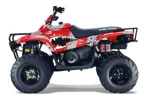 Polaris Trailboss 330 ATV Graphic Kit - 2004-2009 P40 Warhawk Red