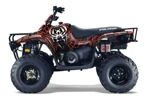 Polaris Trailboss 330 ATV Graphic Kit - 2004-2009 Widow Maker Red