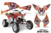 Polaris Outlaw 450 / 500 / 525 ATV Graphic Kit - 2009-2012 Ed Hardy - Love Kills Red