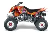 Polaris Outlaw 450 / 500 / 525 ATV Graphic Kit - 2006-2008 Ed Hardy - Love Kills Red