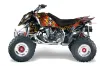 Polaris Outlaw 450 / 500 / 525 ATV Graphic Kit - 2006-2008 Ed Hardy - Pirate Red