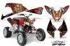 Polaris Outlaw 450 / 500 / 525 ATV Graphic Kit - 2009-2012 Ed Hardy - Pirates Red