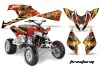 Polaris Outlaw 450 / 500 / 525 ATV Graphic Kit - 2009-2012 Firestorm Red