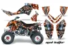 Polaris Outlaw 450 / 500 / 525 ATV Graphic Kit - 2006-2008 Mad Hatter Silver