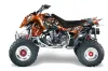 Polaris Outlaw 450 / 500 / 525 ATV Graphic Kit - 2006-2008 Mad Hatter Silver