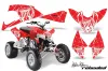 Polaris Outlaw 450 / 500 / 525 ATV Graphic Kit - 2009-2012 Silver Star - Reloaded Red