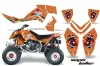 Polaris Outlaw 450 / 500 / 525 ATV Graphic Kit - 2006-2008 Vegas Baller Orange