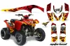 Polaris Phoenix 200 ATV Graphic Kit - 2005-2023 Mad Hatter Red