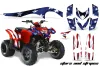 Polaris Phoenix 200 ATV Graphic Kit - 2005-2023 Silver Star - Reloaded Red