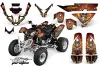 Polaris Predator 500 ATV Graphic Kit - 2002-2011 Ed Hardy - Pirates Red