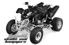 Polaris Predator 500 ATV Graphic Kit - 2002-2011 Skulls and Hammers Silver