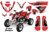 Polaris Predator 500 ATV Graphic Kit - 2002-2011 Tribal Flames Red