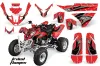 Polaris Predator 500 ATV Graphic Kit - 2002-2011 Tribal Flames Red