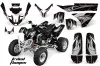 Polaris Predator 500 ATV Graphic Kit - 2002-2011 Tribal Flames Silver