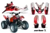 Polaris Predator 90 ATV Graphic Kit - 2002-2011 Carbon X Red