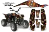 Polaris Scrambler / Trailblazer 500 ATV Graphic Kit - 1985-2009 Ed Hardy - Pirates Red