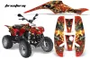 Polaris Scrambler / Trailblazer 500 ATV Graphic Kit - 1985-2009 Firestorm Red