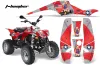 Polaris Scrambler / Trailblazer 500 ATV Graphic Kit - 1985-2009 T Bomber Red