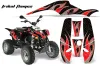 Polaris Scrambler / Trailblazer 500 ATV Graphic Kit - 1985-2009 Tribal Flames Red