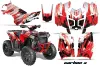 Polaris Scrambler XP 850 / 1000 ATV Graphic Kit - 2013-2016 Carbon X Red