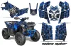Polaris Scrambler XP 850 / 1000 ATV Graphic Kit - 2013-2016 Widow Maker Blue