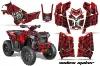 Polaris Scrambler XP 850 / 1000 ATV Graphic Kit - 2013-2016 Widow Maker Red