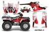 Polaris Sportsman 400 / 500 / 600 / 700 ATV Graphic Kit - 1995-2004 Carbon X Red