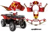 Polaris Sportsman 550 / 850 / 850SP / 1000 ATV Graphic Kit - 2009-2016 Meltdown Red