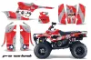 Polaris Trailboss 330 ATV Graphic Kit - 2004-2009 P40 Warhawk Red