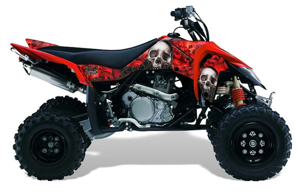 Suzuki LTR 450 ATV Graphic Kit - 2006-2009 Bone Collector Red