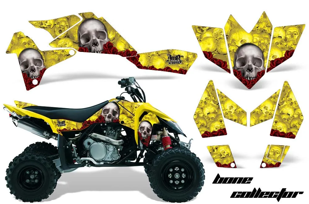 Suzuki LTR 450 ATV Graphic Kit - 2006-2009 Bone Collector Yellow