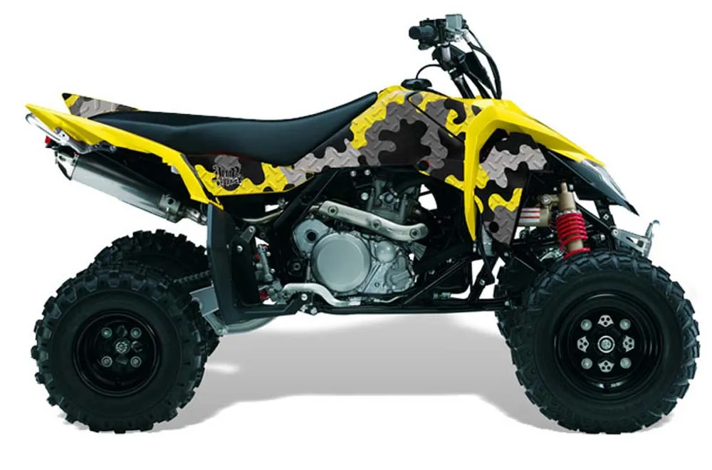 Suzuki LTR 450 ATV Graphic Kit - 2006-2009 Camoplate Yellow