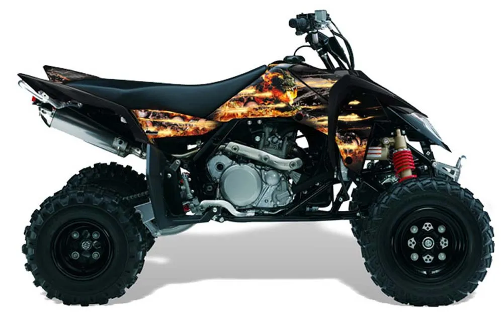 Suzuki LTR 450 ATV Graphic Kit - 2006-2009 Firestorm Black