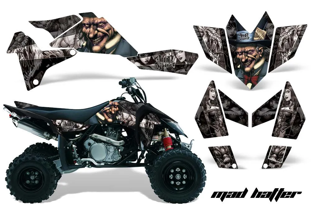 Suzuki LTR 450 ATV Graphic Kit - 2006-2009 Mad Hatter Black