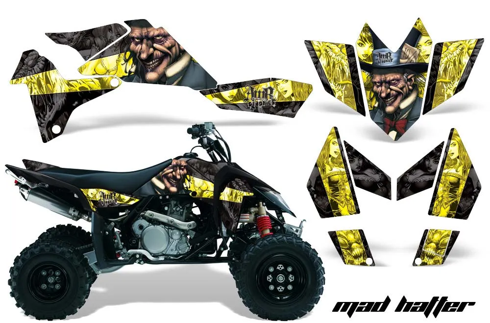 Suzuki LTR 450 ATV Graphic Kit - 2006-2009 Mad Hatter Yellow