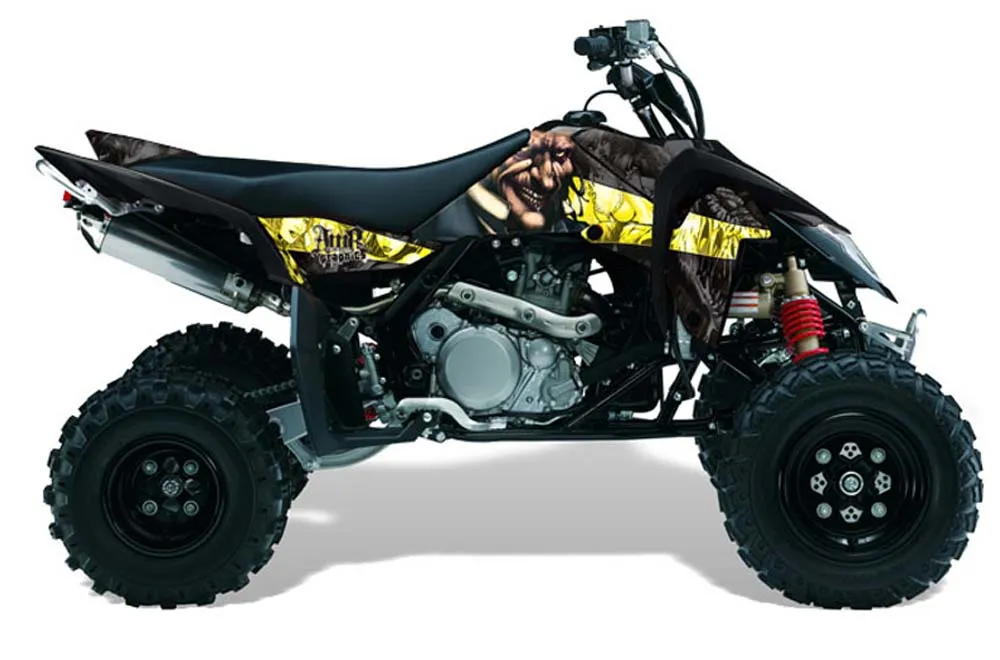 Suzuki LTR 450 ATV Graphic Kit - 2006-2009 Mad Hatter Yellow