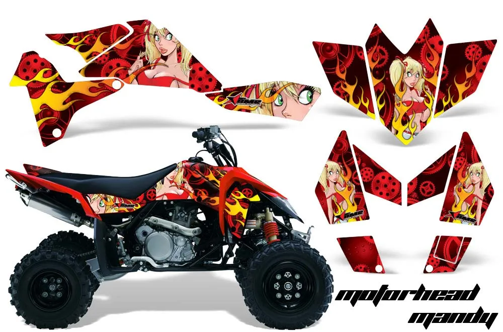 Suzuki LTR 450 ATV Graphic Kit - 2006-2009 Motorhead Mandy Red