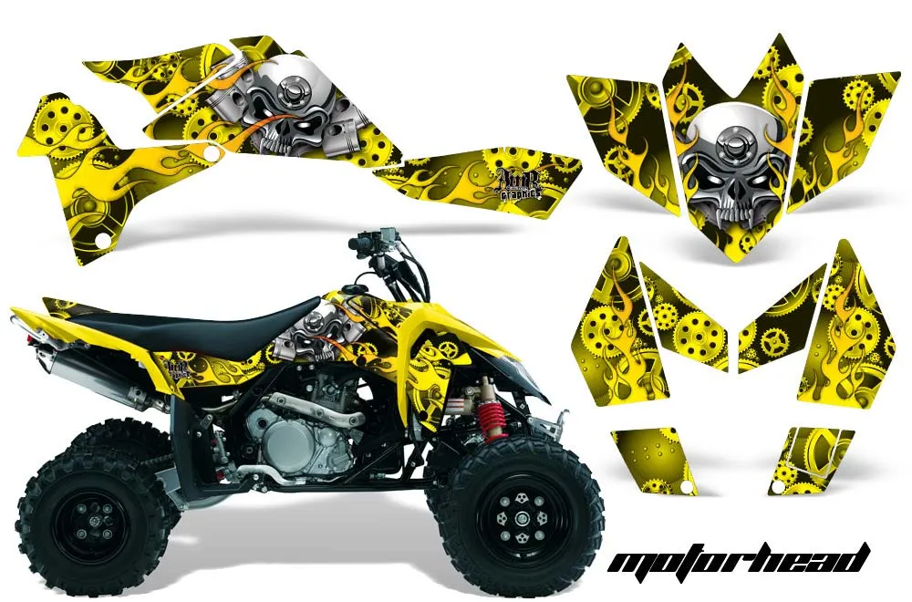 Suzuki LTR 450 ATV Graphic Kit - 2006-2009 Motorhead Yellow