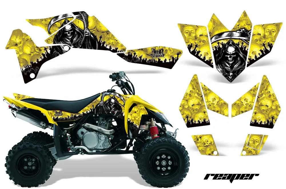Suzuki LTR 450 ATV Graphic Kit - 2006-2009 Reaper Yellow