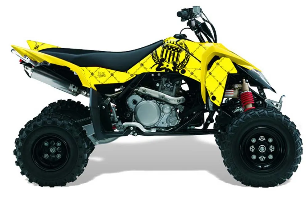 Suzuki LTR 450 ATV Graphic Kit - 2006-2009 Silver Star - Reloaded Black