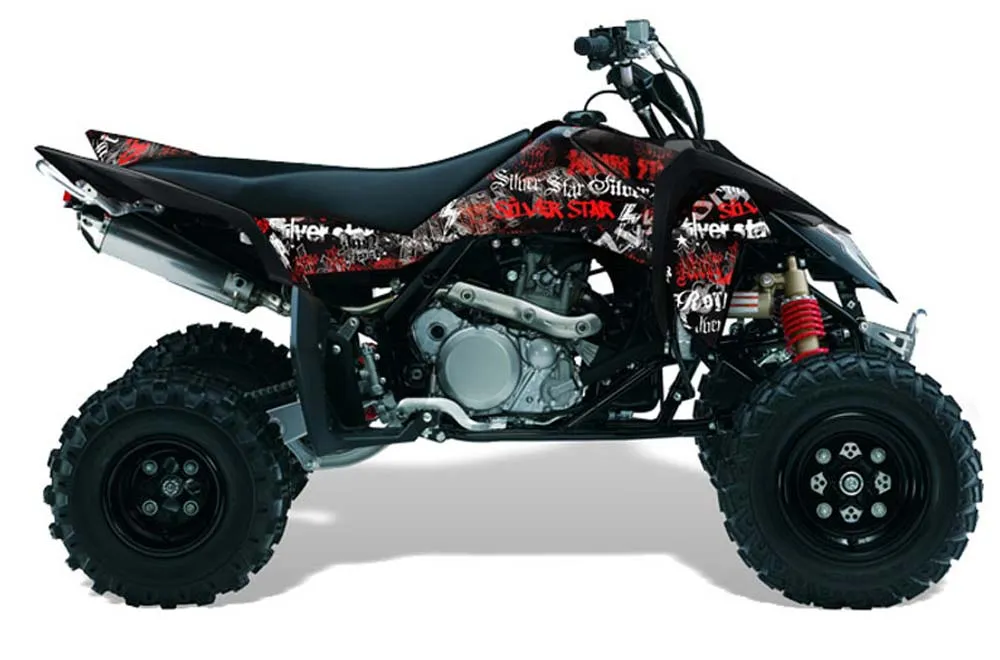 Suzuki LTR 450 ATV Graphic Kit - 2006-2009 Silver Star - Silverhaze Red