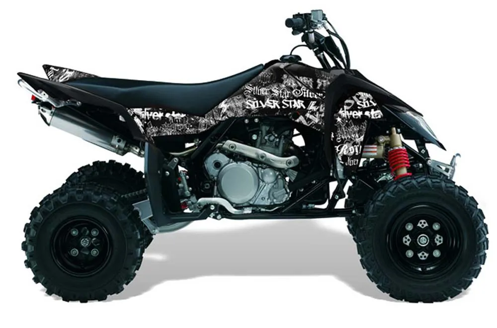 Suzuki LTR 450 ATV Graphic Kit - 2006-2009 Silver Star - Silverhaze White
