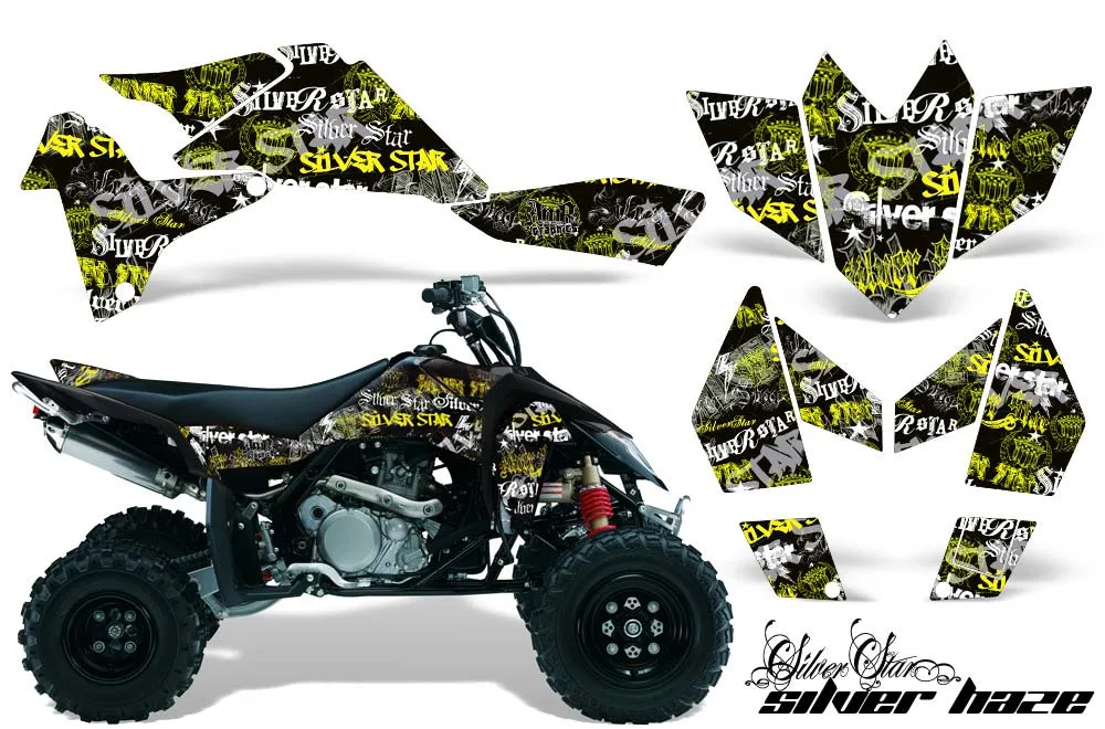 Suzuki LTR 450 ATV Graphic Kit - 2006-2009 Silver Star - Silverhaze Yellow