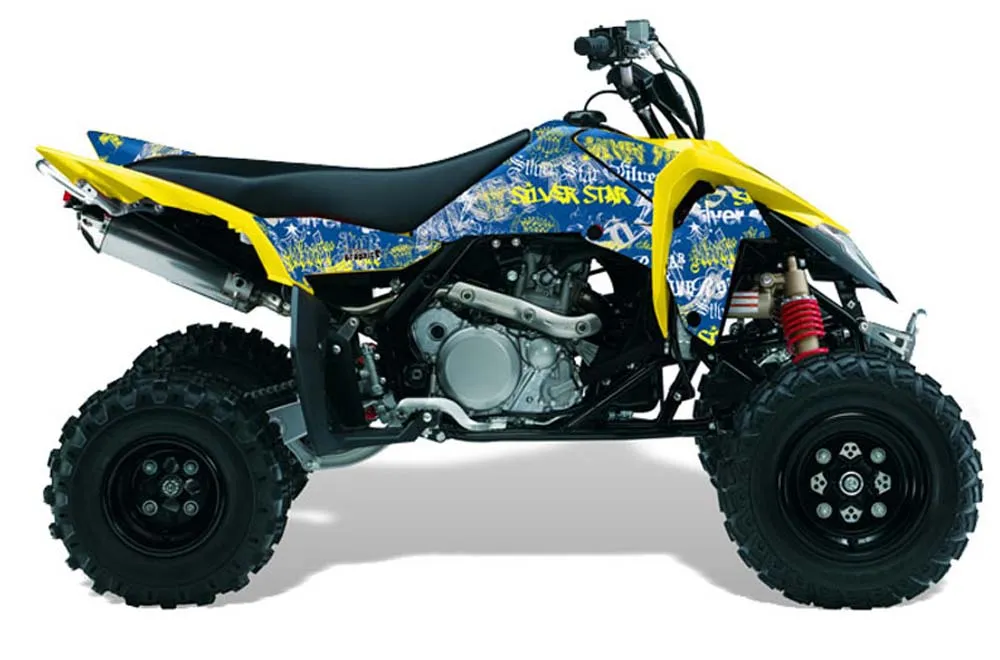 Suzuki LTR 450 ATV Graphic Kit - 2006-2009 Silver Star - Silverhaze Yellow