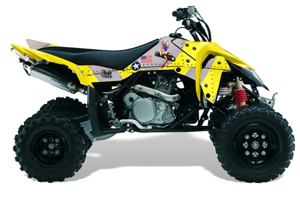 Suzuki LTR 450 ATV Graphic Kit - 2006-2009 T Bomber Yellow