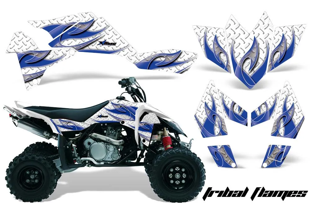 Suzuki LTR 450 ATV Graphic Kit - 2006-2009 Tribal Flames Blue