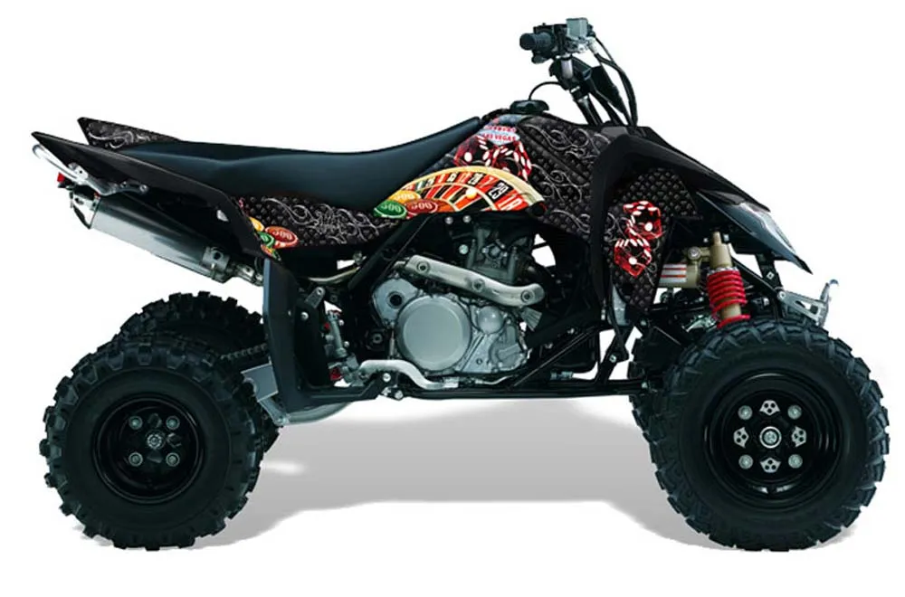 Suzuki LTR 450 ATV Graphic Kit - 2006-2009 Vegas Baller Black