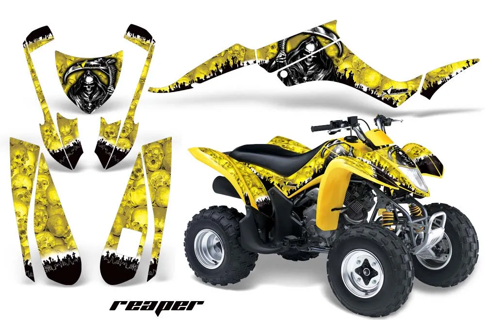 Suzuki LTZ 250 ATV Graphic Kit - 2004-2011 Reaper Yellow